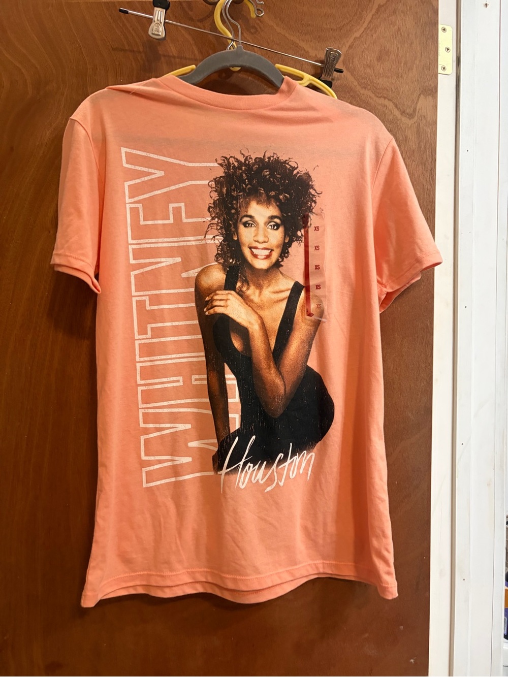Graphic Tee - Peach Women’s size XS Whitney Houston NWT